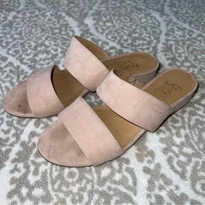 Franco Sarto Blush Suede Slide Sandals 6.5